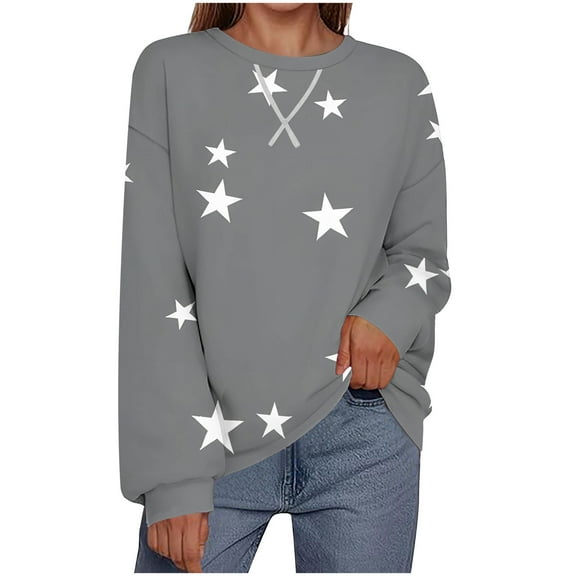 Aloohaidyvio Sweatshirts for Women,Sweatshirt for Women Crew Neck Long Sleeve Shirts Pullover Casual Workout Tops