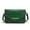 SD Green, variant on Vanta Saddle Bag Solid Croc-Embossed Vegan Leather Shoulder Bag Handbag by Mia K- Brown