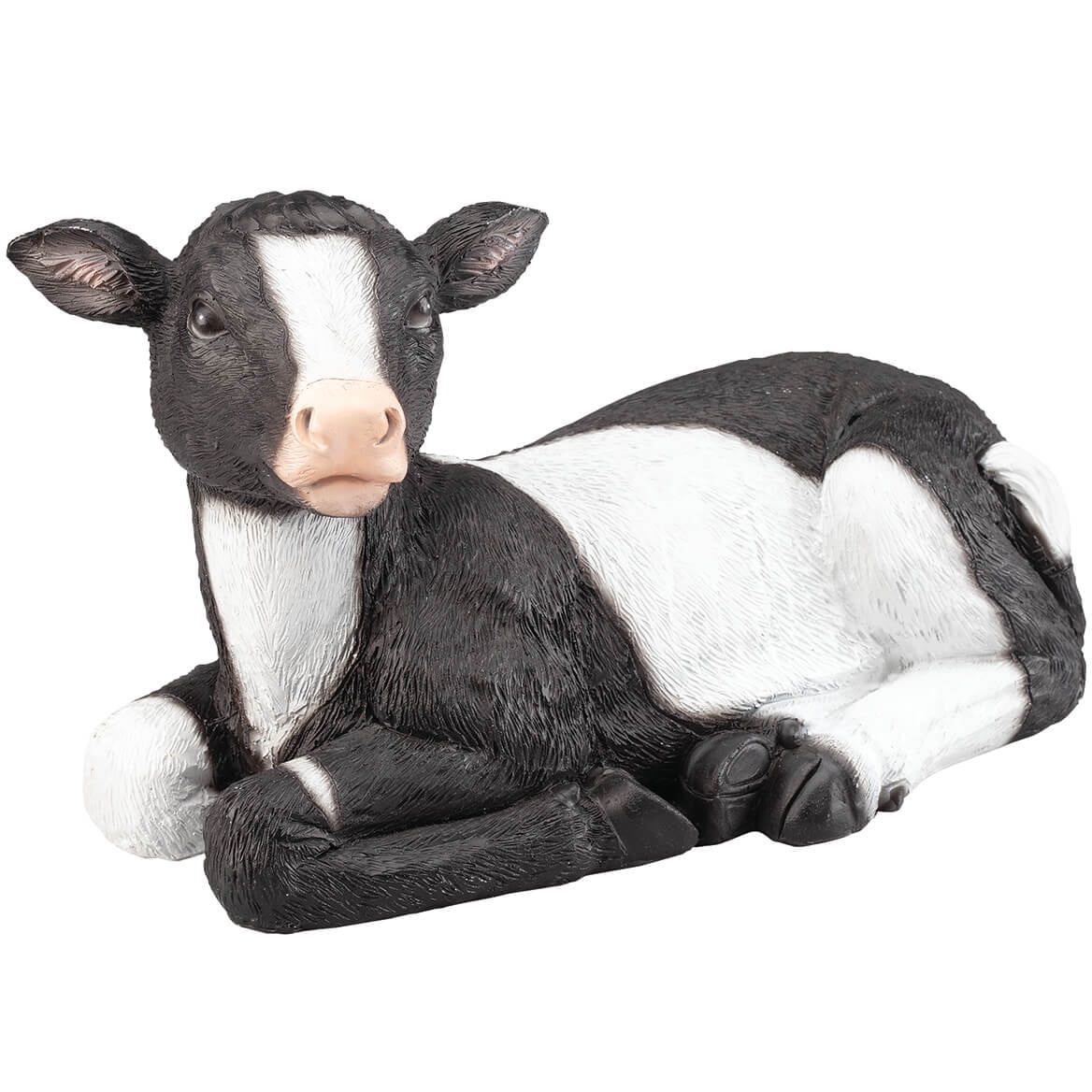 bizofft Cow Ornament Statue Sculpture Resin Animal Figurine Lucky Fortune Cattle Statue Ornament for Coffee Shop for Car for Home Office
