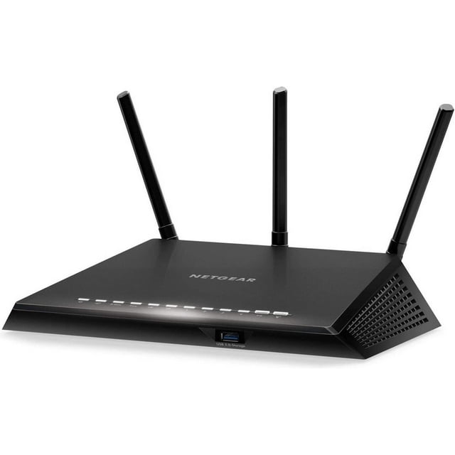 Router Wi-Fi Inteligente NETGEAR Nighthawk Negro AC1750 Velocidad Inalámbrica de hasta 1750 Mbps y C