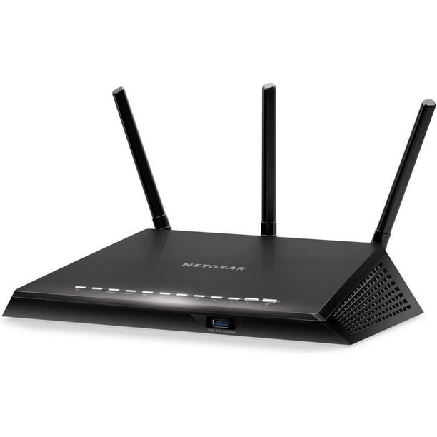 Router Wi-Fi Inteligente NETGEAR Nighthawk Negro AC1750 Velocidad Inalámbrica de hasta 1750 Mbps y C