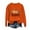 A_ Orange, variant on Thanksgiving Sweatshirts for Women 2025 Fall Funny Pumpkin Print Tops Oversized Casual Long Sleeve Shirt Gifts Blue L