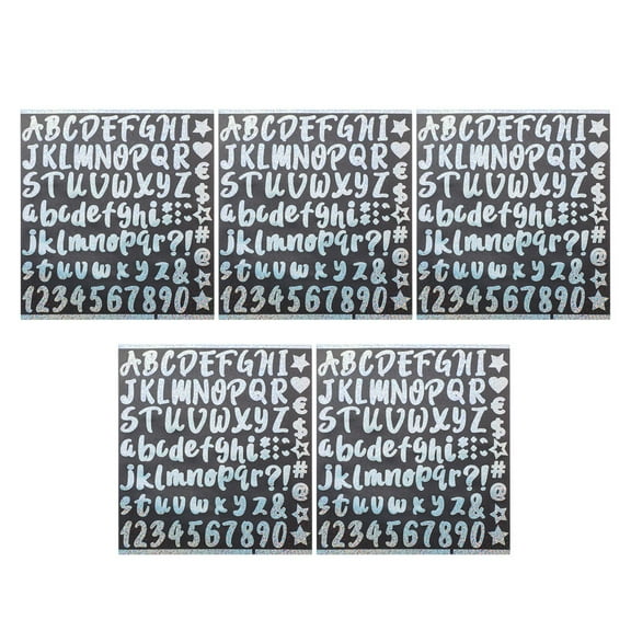 unbranded 5 Sheets Rainbow Stickers Cursive Alphabet Waterproof Stencils