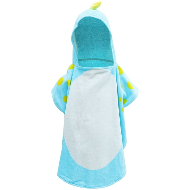 Toalla de baño con capucha absorbente de dinosaurio de dibujos animados, bata de ducha para niños pequeños