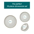 thumbnail image 3 of Malacasa 18 Pcs Dinnerware Sets For 6 people, Plates and Bowls Set, Stoneware Tableware Dishwasher Microwave Safe, Grey, 3 of 10