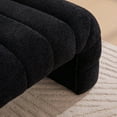 thumbnail image 6 of 69.7"Wide Modern Upholstered Armless Bed Bench, Channel Tufted Couch Daybed Chaise, Chenille Ottoman Foot Stool for Living Room and Bedroom, Entryway, Black, 6 of 9