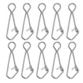 thumbnail image 1 of Unique Bargains 41Lbs en Acier Inoxydable Pêche Snaps Pivote Clips Changement Rapide Blanc 50 Pack, 1 of 6