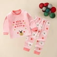 thumbnail image 6 of Cethrio Kids Girls Pajama Sets, Cotton 2 Piece Soft Fall Winter Sleepwear Pink Size 6-7 T, 6 of 6