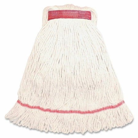 Genuine Joe Narrow Band Medium Mophead - Synthetic Fiber, Rayon, Cotton