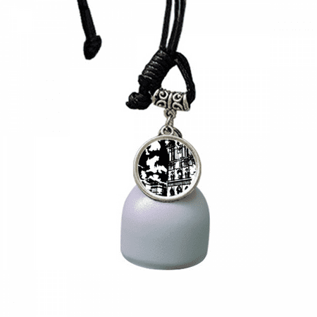 

gothic building de paris wind chimes bell car pendant