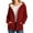 Wine, variant on cocolona Womens Zip Up Hoodies Fleece Warm Hooded Sweatshirts Casual Long Sleeve Jacket Winter Fashion Coats with Pockets