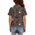 thumbnail image 5 of Girls Back to School Uniform Short Sleeve Henley Cute Cartoon Animal Print Polo Shirts Button Closure Active Causal T Shirts, 140, 5 of 5