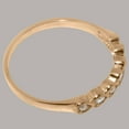 thumbnail image 5 of LBG British Made 10k Rose Gold Ring with Natural Diamond & Cultured Pearl Womens Eternity Ring - 33 size options - Size 7.25, 5 of 9