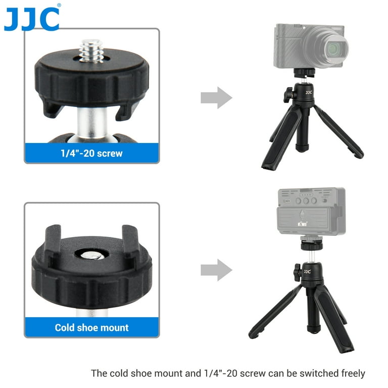 JJC Vlog Cámara Mini trípode Selfie Stick Stand escritorio video Live  Webcam mango agarre para Sony ZV-E10 ZV-1 RX100 VII VI VA V IV A6600 A6500  A6400