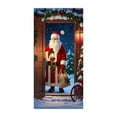 thumbnail image 2 of Cubierta Festiva para Puertas, Decoración de Fondo Navideño, Tapiz de Pared para Fiestas con Estampado de Santa Claus, 185x90cm para Decoración de Fiestas de Navidad, 2 of 6