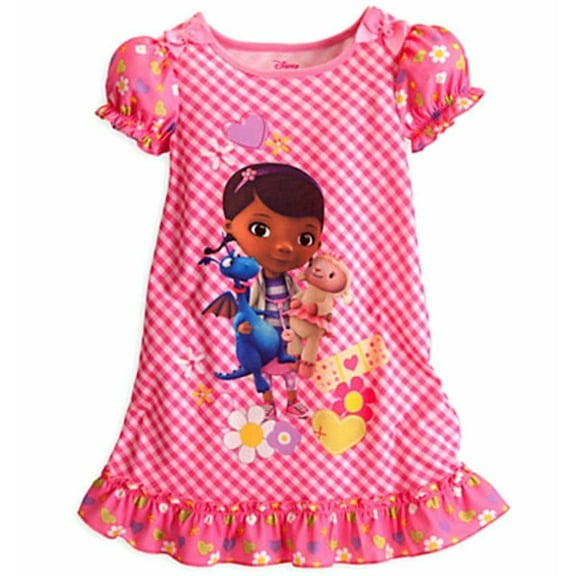 Disney Store Doc Mcstuffins Short Sleeve Nightgown Pajama Girl Size 10