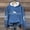 Blue, variant on TZZQ Heartbeat Horse Sweatshirt for Women Cute Western Horses Fleece Lined Hoodies Long Sleeve Graphic Pullover Hoodie Soft Cozy Fleece Sports Tops Winter Warm Streetwear Sweatshirt Black S