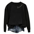 thumbnail image 5 of Itsame Valentine's Sweatshirt Womens Long Sleeve T-Shirts Loose Crew Neck Tops Black Size S, 5 of 9