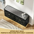 thumbnail image 2 of HLR Shoe Cabinet, Shoe Cabinet with 2 Drawers and Shoe Storage, Entryway Bench with Padded Seat for Hallway, Living Room, Black, 2 of 7