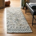 thumbnail image 3 of SAFAVIEH Casablanca Merton Abstract Moroccan Wool Shag Area Rug, Grey/Olive, 4' x 6', 3 of 8