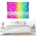 thumbnail image 3 of COMIO Glitter Rainbow Tapestry Wall Hanging Colorful Stripes Tapestry for Kids Boys Girls Pastel Wall Tapestry Multicolor Wall Art for Bedroom Living Room,Medium 40x30 Inch, 3 of 7