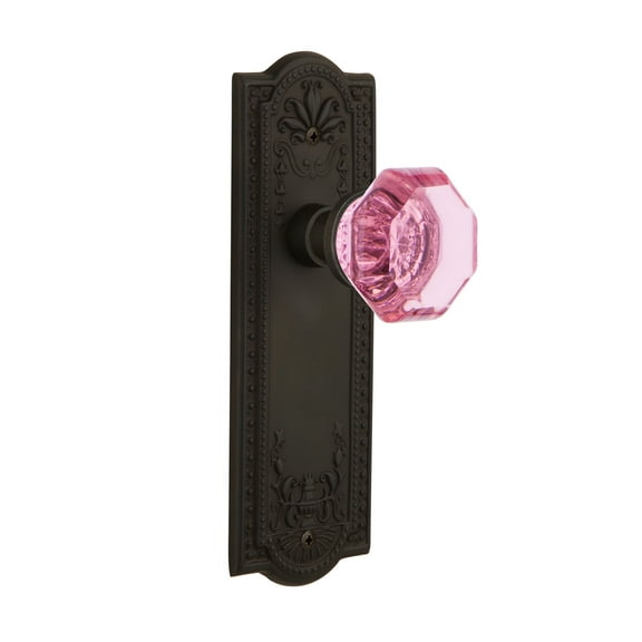 Nostalgic Warehouse Meawap_Psg_238_Nk Meadows Solid Brass Rose Passage Door Knob Set -