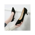 thumbnail image 4 of Ritualay Kitten Heels for Women Non Slip Pumps Walking Comfortable Dress Shoes Black 10, 4 of 9