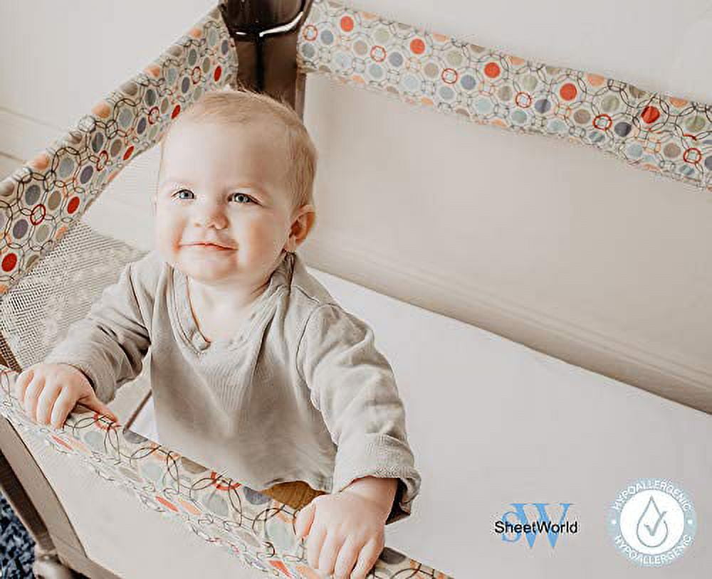 SheetWorld Fitted 100% Cotton Jersey Pack N Play Sheet Fits Graco 27 x 39, Burnt Orange