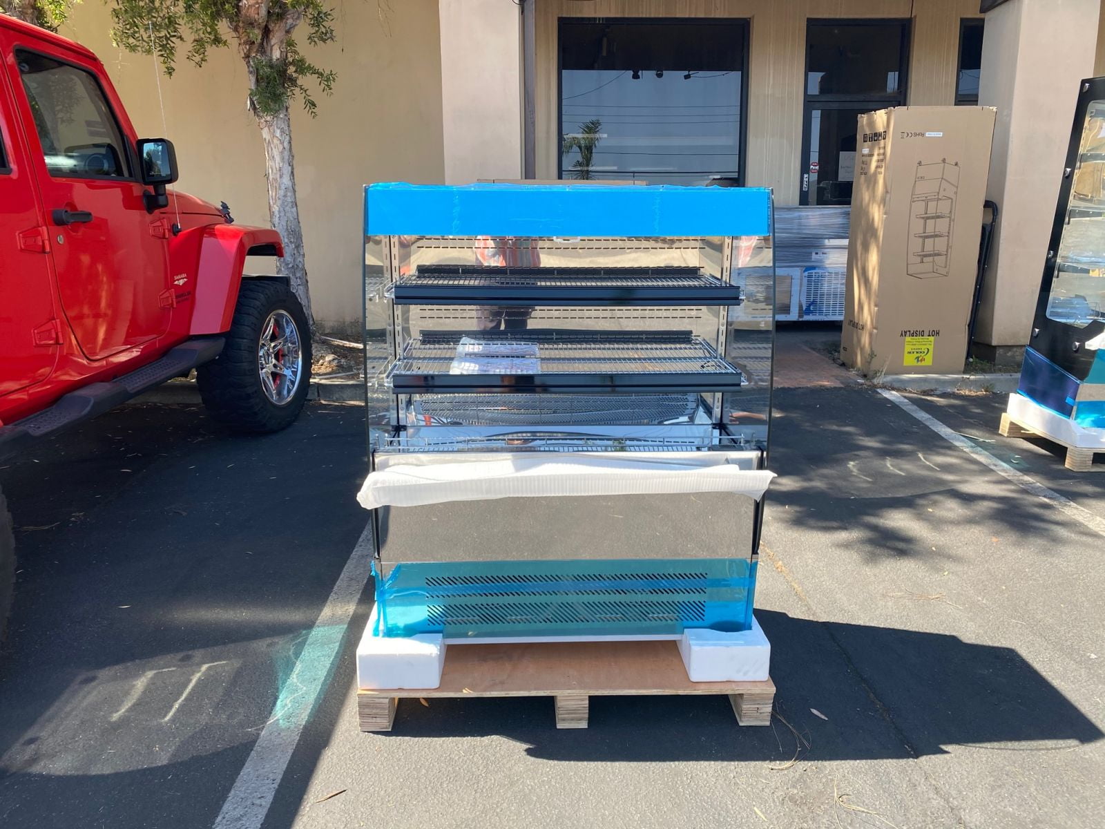 39"  Commercial Refrigerator Open Air Merchandiser Slope Grab Showcase Coffee Shop Multideck Chiller  Display Cooler NSF RTS-200L
