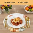 thumbnail image 4 of Fall Botanical Round Placemats Set of 8, Braided Polypropylene Place Mats, Pumpkins Floral Autumn Farmhouse Washable Table Mats for Kitchen Dinner Holiday Wedding Party Coffee Table Decoration 15", 4 of 9