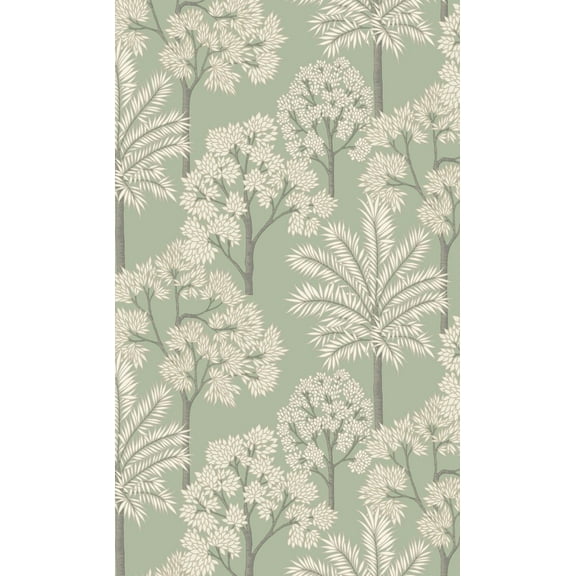 Green Palm Forest Tropical Printed Non-Woven Non-Pasted Textured Wallpaper 57 Sq. Ft.