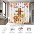 thumbnail image 6 of 72x72 Inch Fall Shower Curtains for Bathroom Happy Fall Y''all Shower Curtains Pumpkin Scarecrow Thanksgiving Bathroom Decor Fabric Shower Curtain Waterproof with 12 Hooks, 6 of 6