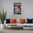 thumbnail image 5 of Miami Retro Travel Poster Vintage U.S. City Tourism with Art Deco & Ocean Drive Print Poster, 5 of 8