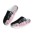 thumbnail image 2 of KLL Pink White Ocean Waves Pattern Adult Unisex Cozy Slippers,Fuzzy Slip-on Slippers TPR Sole Slippers Comfort Plush Home Footwear for Indoor & Outdoor-37/38, 2 of 7