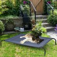 thumbnail image 2 of Gymax Large Dog Cat Bed Elevated Pet Cot Indoor Outdoor Camping Steel Frame Mat, 2 of 9