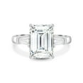thumbnail image 5 of ESTE ORIGIN 2.30Ct Three Stone Emerald Cut Lab-Grown Diamond Engagement Ring, Side Tapered Baguette Diamond Wedding Bridal Valentine Gift 18K White Gold Ring for Her, US 10.5., 5 of 8