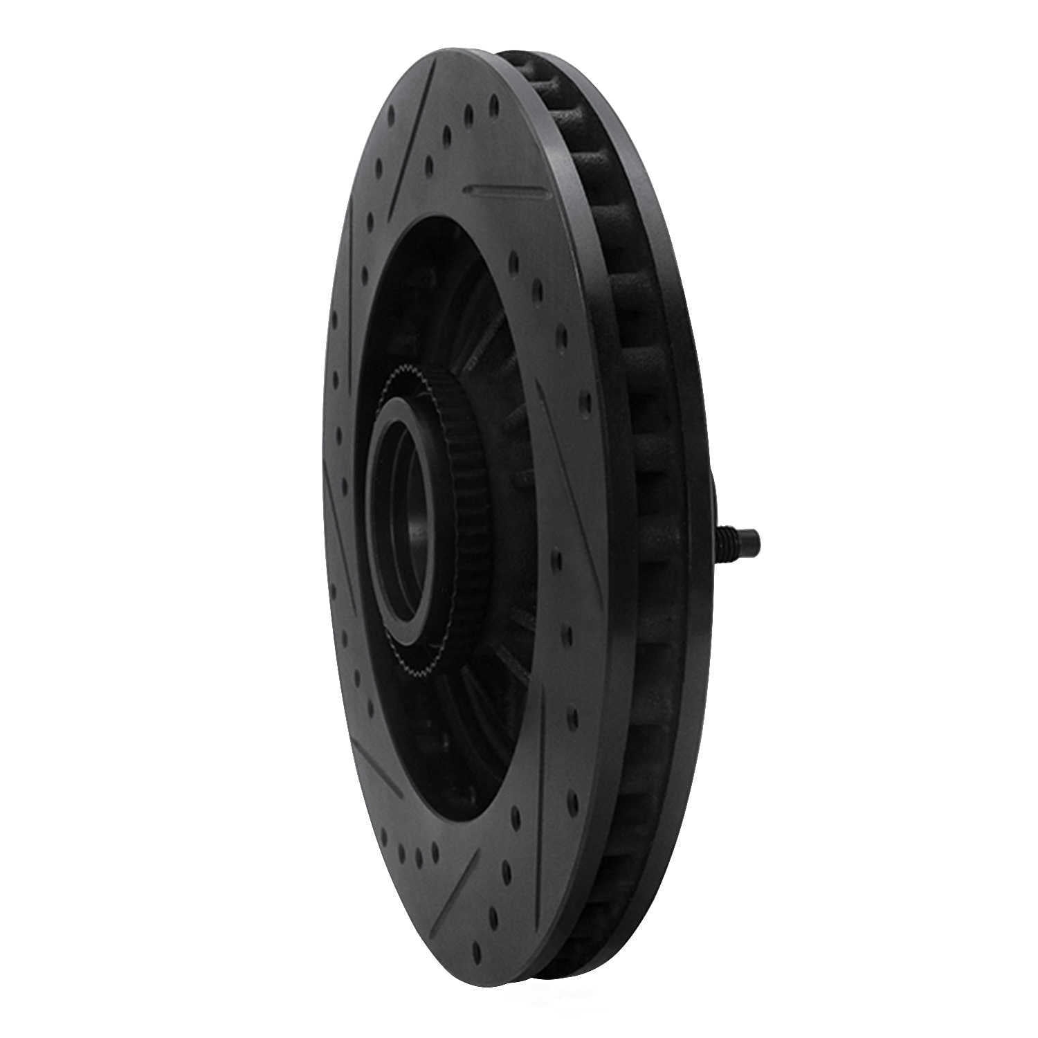 Dynamic Friction Company 633-54153R DFC Brake Rotor - Drilled And Slotted - Black