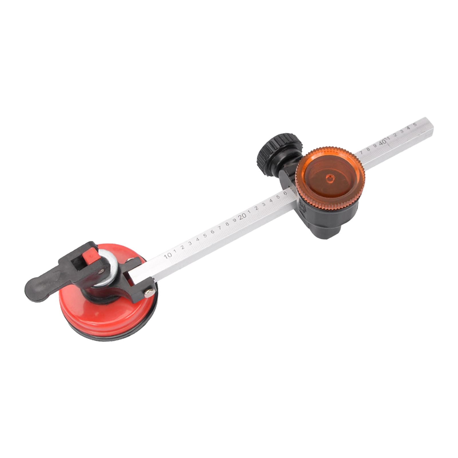 FVDPWYE Circular Glass Cutter, Glass Cutting Tool Cutting Wheels with Handle and Suction Red