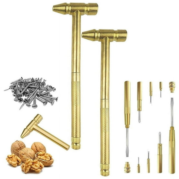 Willedup Hammer, 6 In1 Multifunction Copper Hammer, Multifunction 6 in 1 Jewelers Hammer Set