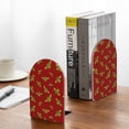 thumbnail image 5 of KLL Hohey Bee Golden Print Wood Book Ends for Shelves,1 Pair Wood Bookends Book Holder Stand Decorative, Book Stoppers for Heavy Duty Books CD File Video Games, 5 of 8