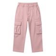 thumbnail image 7 of Khunlpohl Cargo Capri Pants for Women Hiking Outdoor Straight Leg Button Elastic Waist Cropped Pant with Multiple Pockets, 7 of 7