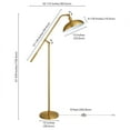 thumbnail image 5 of Evelyn&Zoe Devon Boom Arm Floor Lamp with Metal Shade, Brass/Brass, 5 of 7