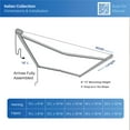 thumbnail image 5 of 14 x 10 ft Italian Series Full Cassette Motorized Patio Awning with App + Remote – Nero & Grigio (Black and Gray Stripe), 5 of 13