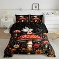 thumbnail image 1 of Erosebridal Ensembles de Couette Champignons Rouges Format Grand, Couettes et Duvets Conte de Fées, Déco Féerique Mignonne, Réversible 3 Pcs, 1 of 8