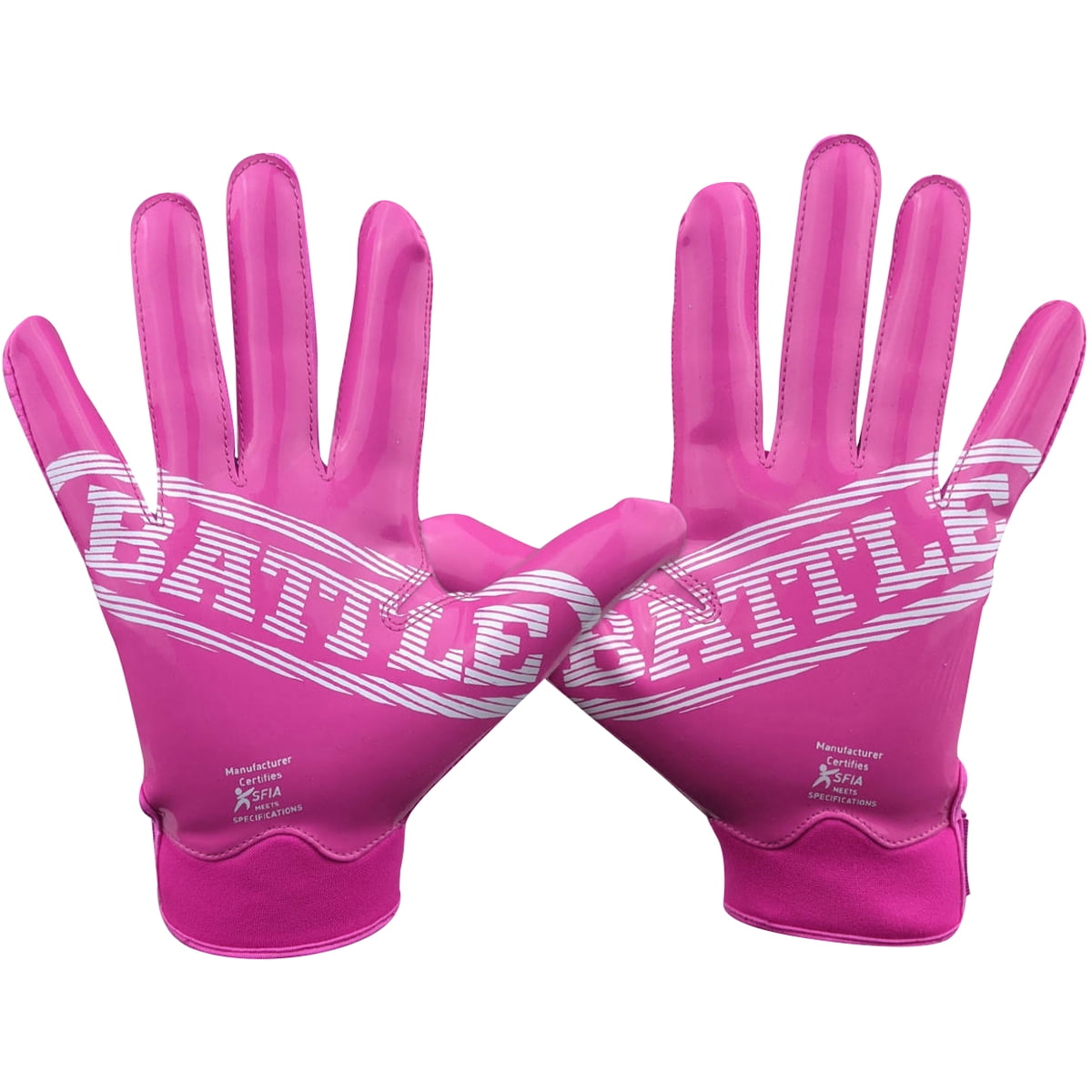 Pink football store gloves youth