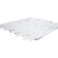 thumbnail image 3 of The Tile Life Victory Sleek Brick Carrara 1x3 Glass Mosaic Wall Tile - 1 Sheet (1 Sq. ft.), 3 of 3