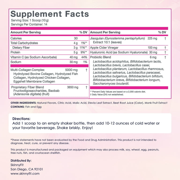 skinny fit glp 1 reviews SkinnyFit Super Youth Collagen Powder, Multi Collagen Peptides with  Probiotics & Hyaluronic Acid for Anti-Aging & Gut Health, Non GMO, Gluten  Free,