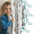 thumbnail image 3 of Blackout Kids Curtains,White Cartoon Leaf and Vine Pattern Childrens Insulated Curtains Set Of 2,Bedroom Essentials,Toddler Room Decor 42x84in(106x213cm), 3 of 5