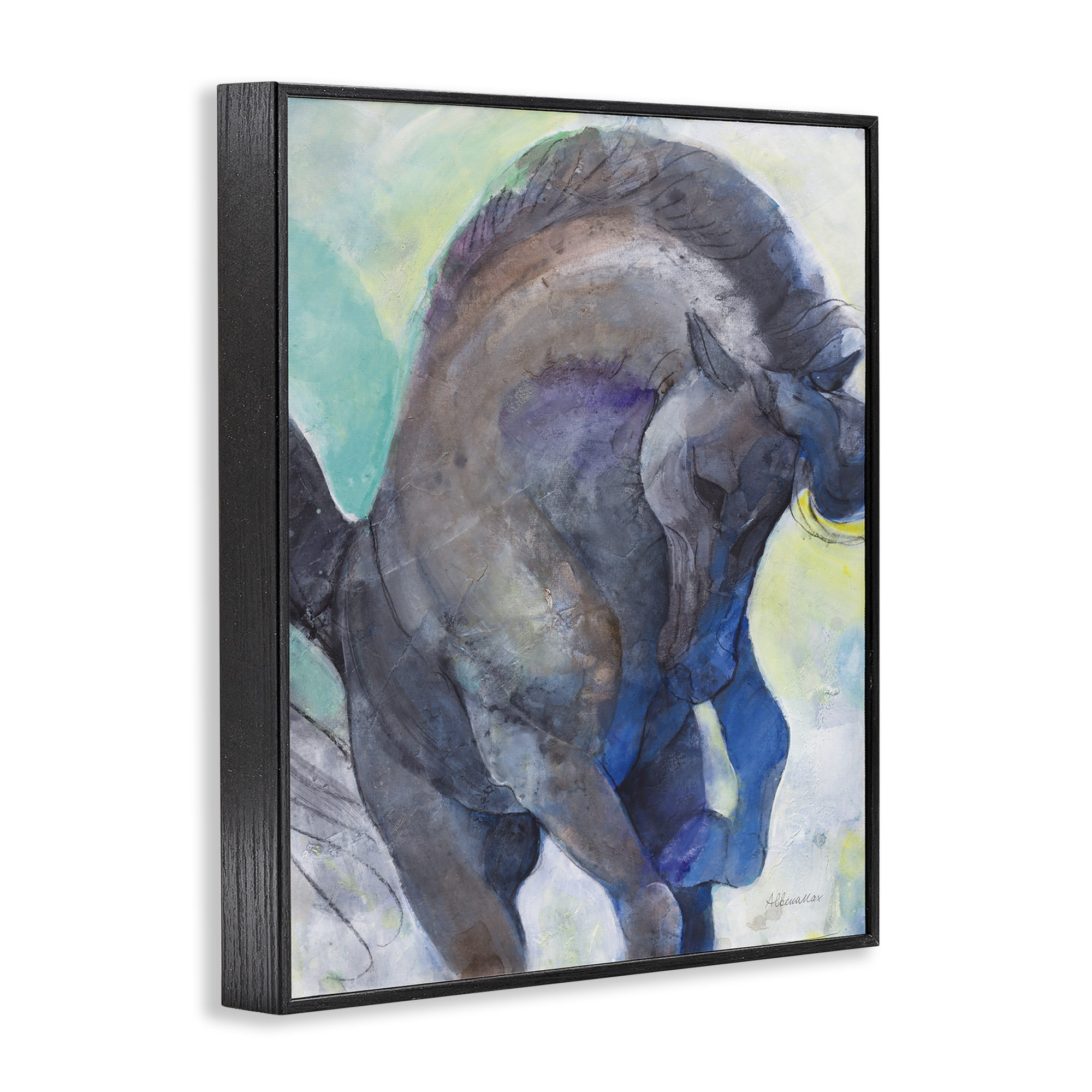 Stupell Industries Royal Splendor Stallion Animals & Insects Painting Black Framed Art Print Wall Art, 24 x 30
