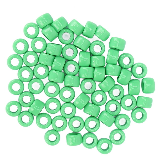 100 cuentas de plástico para manualidades, espaciador de barba, kit de suministros de cuentas para joyería, pulseras